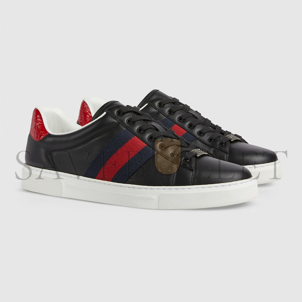 GUCCI MEN'S GUCCI ACE SNEAKER WITH WEB 757892